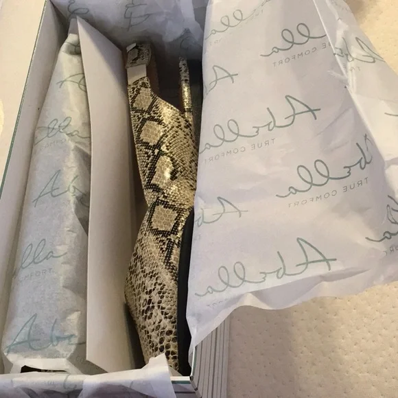 NWT, NIB, fauxTan Snake SLINGBACK FLATS,SIZE 8M,Abella True Comfort,Knit Fabric - Picture 6 of 14